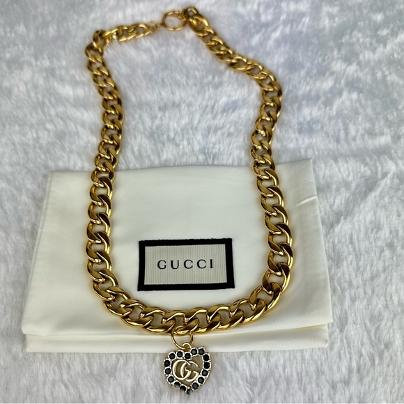 Gucci GG necklace repurposed from authentic zipper pull with dust bag - Picture 3 of 8